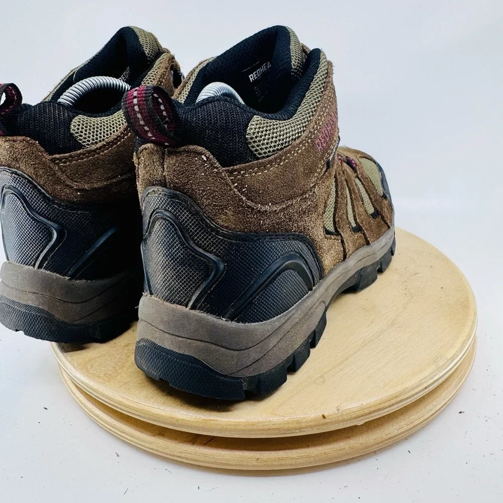 RedHead Zipline Waterproof Hiking Boots boys 6 Brown Mid Hiking Trail Shoes